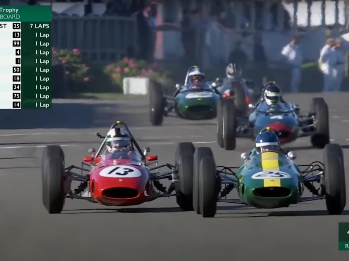 Video: Ex-Jim Cark Lotus battling for Goodwood victory